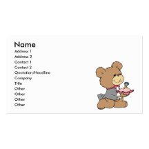 proposition ou conception d'ours de nounours de po cartes de visite professionnelles