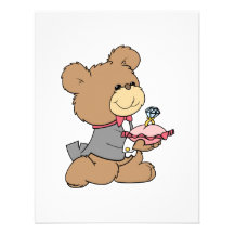 proposition ou conception d'ours de nounours de po faire-parts