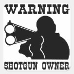 Propriétaire de fusil de chasse stickers carrés