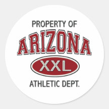 PROPRIÉTÉ DE SERVICE SPORTIF DE L'ARIZONA ADHÉSIFS RONDS