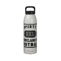 Propriété de votre football sportif fait sur comma bouteille