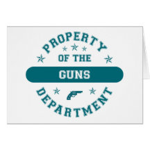 Propriété du département d'armes à feu cartes de vœux