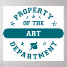 Propriété du département d'art poster