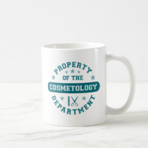 Propriété du département de cosmétologie tasse