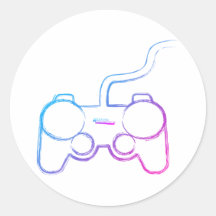 Protection de Gamer de graffiti - geek de jeux vid Adhésif Rond