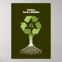 Protégez la faune de la terre affiche