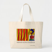 Provence-Alpes-Côte d'Azur ondulant le drapeau ave Sacs Fourre-tout