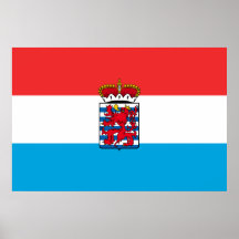 Province drapeau de luxembourgeois, Belgique Affiche