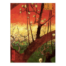 Prunier fleurissant japonais de Van Gogh, art vint Cartes Postales