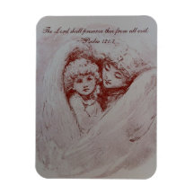 Psaumes vintages d'art d'ange magnet en vinyle