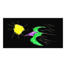 Pteranodon en ciel avec Sun Modèle Pour Photocarte