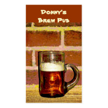 Pub de Brew Modèles De Cartes De Visite