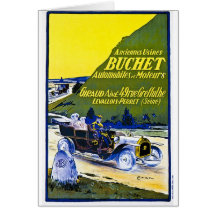 Publicité d'automobiles de Buchet - Français vinta Carte De Vœux