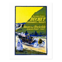 Publicité d'automobiles de Buchet - Français vinta Cartes Postales