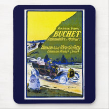 Publicité d'automobiles de Buchet - Français vinta Tapis De Souris