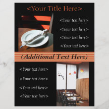 Publicité de restaurant/insecte faits sur commande prospectus