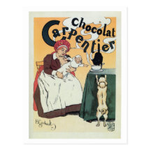 Publicité française célèbre de cacao de cru carte postale