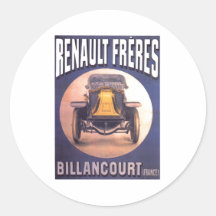 Publicité française d'automobile de Renault Freres Autocollant