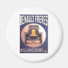 Publicité française d'automobile de Renault Freres Aimants Pour Réfrigérateur
