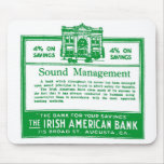 Publicité Irlandais-Américaine de banque Tapis De Souris