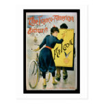 Publicité par affichage 'la bicyclette Franco-Amér Carte Postale