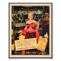 Publicité pour le tabac vintage de Fatima 1952 Impressions Photographiques