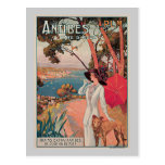 Publicité vintage de voyage d'Antibes, France Carte Postale