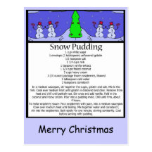 pudding de neige, Joyeux Noël Carte Postale