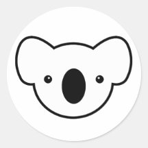 Pudding le koala adhésif rond