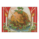 Pudding vintage de Noël Carte