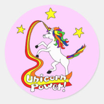 Puissance de licorne ! adhésif rond