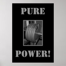 PUISSANCE PURE ! Affiche d'haltérophilie