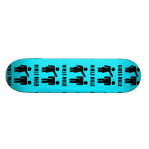 Puissance turquoise de fille de bleu de turquoise  skateboards customisés