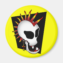 PUNK SKULL-2 AIMANTS