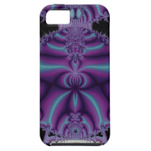 Purple and Black Fractal Art iPhone 5 Covers