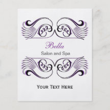 Purple , black and white Chic Business Flyers