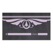 Purple Deco Chalkboard Place Card Business Card