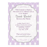 Purple diamond flower Invitation