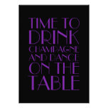 Purple Flapper Birthday Invitation