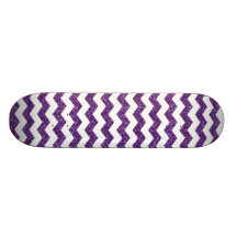 Purple glitter chevrons skateboard decks
