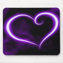 Purple Heart Mousepad Tapis De Souris
