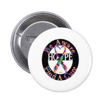 PuzzleSmallHeartRibbonBeAwareFindCureDark badges publicitaires