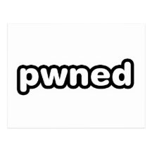 pwned - le jeu de gamer a possédé des jeux vidéo cartes postales