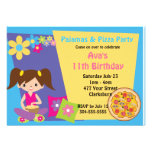 Pyjamas et partie de pizza invitations personnalisées