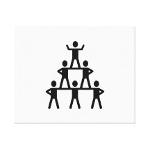 Pyramide Cheerleading Toile Tendue Sur Châssis