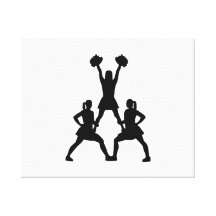 Pyramide de pom-pom girl impression sur toile
