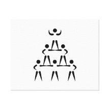 Pyramide de pom-pom girl impressions sur toile