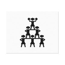 Pyramide de pom-pom girl toiles tendues