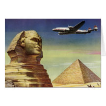 Pyramides vintages Egypte Gizeh de désert d'avion  Cartes