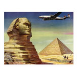 Pyramides vintages Egypte Gizeh de désert d'avion  Carte Postale